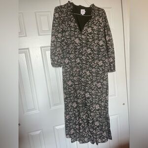 Hatch Black Floral Maxi Dress